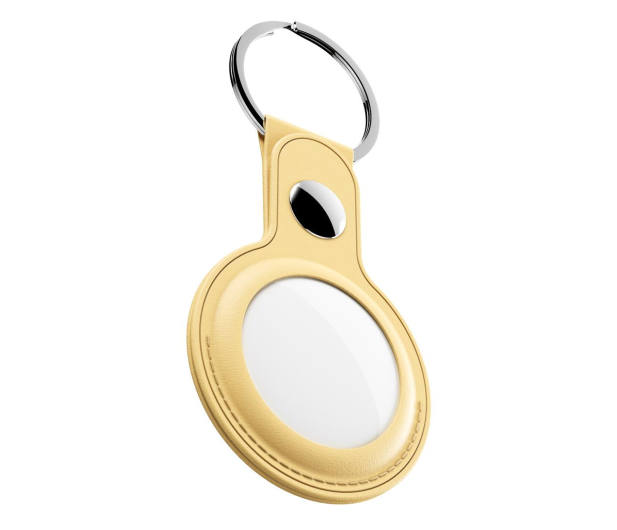 KeyBudz AirTag Keyring skórzane etui do AirTag pastel yellow IEOKBATPY - 1172144 - zdjęcie 2